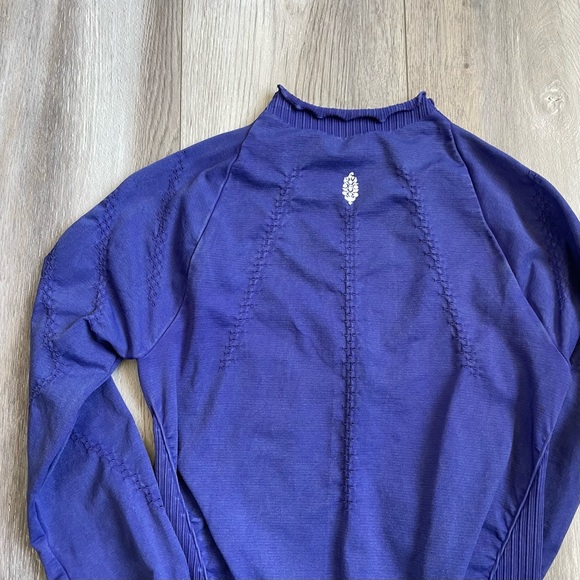 [SOLD] FP Movement Good Karma High-Neck Layer Workout Long Sleeve in Royal Blue - Picture 5 of 5